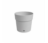 POT A FLEURS ET PLANTES ROND CAPRI LARGE - PLASTIQUE - RÉSERVOIR D'EAU - DIAMETRE 30 CM - GRIS CLAIR - ARTEVASI