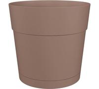 ARTEVASI Pot de fleurs rond CAPRI LARGE - Plastique - Réservoir d'eau - diametre 30 cm - Taupe - L 29,5 X P 29,5 H 28,2 cm