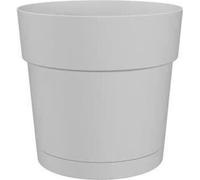 ARTEVASI Pot de fleurs rond CAPRI LARGE - Plastique - Réservoir d'eau - diametre 50 cm - Blanc - 49,5 x 49,5 x 47,2 cm