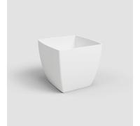 Artevasi Siena Pot, Pot de Fleurs carré avec Finition Mate, Plastique 100% Recyclable, 40cm, Couleur Blanc