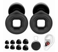 Artevive Bouchons d'oreilles Artevive Moto - 27 dB - Haute fidélité - Antibruit - Réduction du bruit du vent et des anneaux d'oreille - Bouchons d'oreilles réutilisables en silicone pour concerts