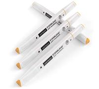 ARTEZA 4 feutres à alcool double pointe EverBlend | Abricot A2497| Feutre coloriage pointe fine et biseautée | Feutres manga | Feutres coloriage adultes et enfants