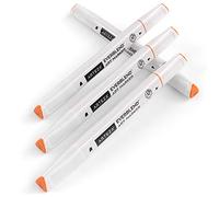ARTEZA 4 feutres à alcool double pointe EverBlend | Corail fluorescent A302| Feutre coloriage pointe fine et biseautée | Feutres manga | Feutres coloriage adultes et enfants