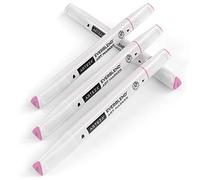 Arteza 4 feutres à alcool double pointe EverBlend | Rose Aurore A48| Feutre coloriage pointe fine et biseautée | Feutres manga | Feutres coloriage adultes et enfants