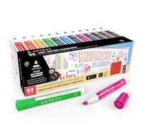 ARTEZA 52 feutres effaçables tableau blanc | 12 couleurs magnifiques | Feutre ardoise effaçable à pointe biseautée | Encre à odeur neutre | Parfait pour école, bureau, maison