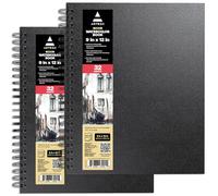 ARTEZA ARTZ-9121 Papier Aquarelle, Noir, 2 Pack 9"x12", Set de 2 Pièces