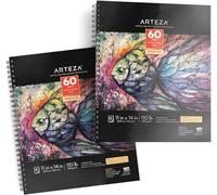 Arteza Bloc de papier techniques mixtes 180 g/m2 | Carnet de croquis de 60 feuilles | 11 x 14 po | Parfait pour l’aquarelle, l’acrylique, le dessin, l’écriture et plus