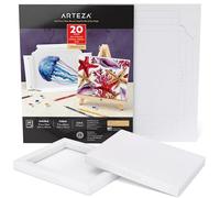 ARTEZA Cadre DIY, bloc de papier d'art pour médias mixtes, 17,8x21,8 cm, 20 feuilles, papier pour multi médias épais, 228 lb, 370 g/m², sans acide, bloc en cellulose pour la peinture et arts mixtes