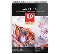 ARTEZA Carnet à dessin taille 22.9 x 30.5 cm, 160 Pages au Total, 80 Feuilles à Reliure Spirales Chacun, Papier Haut Grammage Durable Sans Acide (130g), Idéal pour Enfants et Adultes