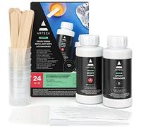 Arteza Kit de résine époxy, lot de 24 recharges, fournitures et matériaux d'artisanat attrayants, accessoires en résine comprenant 2 bouteilles de 236,8 g et durcisseur, gants, pipette tombante