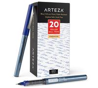 ARTEZA Lot de 20 stylos roller pointe fine, encre liquide bleue, pointe aiguille extra fine de 0,5 mm, pour tracer des lignes prcises, fournit