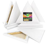 ARTEZA Set de toiles tendues triangulaire [25,4 cm, paquet de 10] ensemble de toiles tendues avec cadre en bois massif