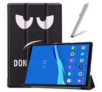 Artfeel Coque pour Lenovo Tab M10 Plus TB-X606F,Étui Cuir à Rabat Mince Léger avec Support Pliable,Réglable Multi-Angle Béquille Folio Flip Tablette Housse,Yeux Citations