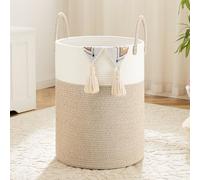 Artfeel Panier à linge en corde de coton tissé, 100 L, pour le rangement décoratif de vêtements sales, jouets et couvertures dans la salle de bain, la chambre à coucher et le salon