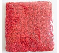 Artfen Lot de 144 Mini Roses artificielles pour Loisirs créatifs, Accessoires de Mariage, Pinces à Cheveux et Bandeaux (Bas Ajouter de la Gaze) Rouge