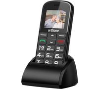 artfone 182 Telephone Portable Senior avec Grandes Touches Volume Élevé| Bouton SOS| Lampe de Poche | Double Carte SIM| Batterie 1400 mAh en Veille Ultra Longue