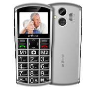 Artfone A400 Téléphone Portable 4G pour Seniors, Grandes Touches, Bouton SOS, Batterie 1800mAh, Station de Charge, Dual SIM, Blanc