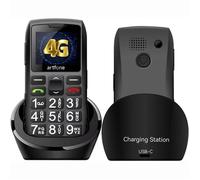artfone C1+ 4G Téléphone Senior avec Bouton SOS,Station de Charge,Haut-Parleur,Annonce de l’Heure,USB-C,Grandes Touches