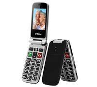 artfone CF241A GSM Telephone Portable Senior Débloqué丨Téléphone Portable à Clapet avec Grandes Touches丨Bouton SOS丨écran de 2.4" 丨un Volume élevé丨Batterie 1300 mAh丨double Carte SIM丨Radio FM - Noir