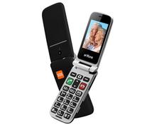 artfone CF241A Noir - GSM Telephone Portable Senior Débloqué丨Téléphone Portable à Clapet avec Grandes Touches丨Bouton SOS丨écran de 2.4" 丨un Volume élevé丨Batterie 1300 mAh丨double Carte SIM丨Radio FM