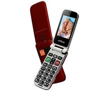 artfone CF241A Rouge - GSM Telephone Portable Senior Débloqué丨Téléphone Portable à Clapet avec Grandes Touches丨Bouton SOS丨écran de 2.4" 丨un Volume élevé丨Batterie 1300 mAh丨double Carte SIM丨Radio FM