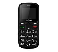 artfone CS181 Noir - téléphone Senior Portable Débloqué avec Grandes Touches, Bouton SOS, 800mAh Batterie, Torche, Radio FM, Double SIM Téléphone 1.8''