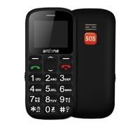 artfone CS181 Téléphone portable pour seniors sans contrat, double SIM 2G GSM, avec grosses touches, bouton d'appel d'urgence SOS, lampe de poche, téléphone à grosses touches, batterie 800 mAh, radio