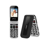 artfone F20 GSM Téléphone Portable Senior Clapet Débloqué丨Téléphone Portable Senior à Clapet丨Grandes Touches丨Bouton SOS丨écran de 2.4" 丨Batterie 1300 mAh丨Radio FM丨Appel Rapide丨double Carte SIM - Noir