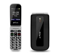 Artfone F20 Téléphone Portable pour Personnes âgées avec Couvercle, Grandes Touches, Bouton SOS, Appel Rapide, Simple, Volume élevé, Batterie Longue durée, Noire