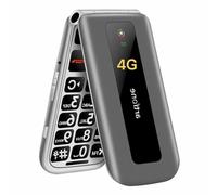 artfone F30 Gris argenté - 4G Telephone Portable Senior Débloqué丨Téléphone Portable à Clapet avec Grandes Touches丨Bouton SOS丨écran de 2.4" 丨Station de Charge丨Fonction de Rappel de l'heure丨Radio FM