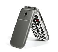 artfone G3 Gris - 4G Telephone Portable Senior Débloqué丨Téléphone Portable à Clapet avec Grandes Touches丨Bouton SOS丨écran de 2.4" 丨Station de Charge丨Fonction de Rappel de l'heure丨FM丨Bluetooth丨USB-C