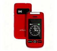 artfone G6 Pro 4G Telephone Portable Senior Débloqué丨Téléphone Portable à Clapet avec Grandes Touches丨Bouton SOS丨Double écran丨Station de Charge丨Appareil Photo丨Radio FM丨Appel Rapide - Rouge