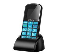 Artfone Téléphone portable à gros boutons pour personnes âgées - Facile à utiliser sans SIM débloqué avec bouton SOS d'urgence, grande batterie 1400 mAh - Bleu