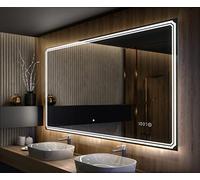 Artforma Miroir de Salle de Bain LED 100x80 cm avec éclairage - Personalizer - sur Mesure - Lumière Illumination - Lumineux Miroir avec Éclairage intégré L136