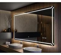 Artforma Miroir de Salle de Bain LED 120x80 cm avec éclairage - Personalizer - sur Mesure - Lumière Illumination - Lumineux Miroir avec Éclairage intégré L129