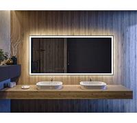 Artforma Miroir de Salle de Bain LED 150x70 avec éclairage - Personalizer - sur Mesure - Lumière Illumination - Lumineux Miroir avec Éclairage intégré L01