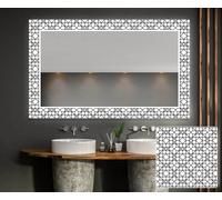 Artforma Miroir décoratif avec éclairage LED 90x190 cm - avec éclairage LED - couleur LED blanc froid 7000K - Personnalisé Sur mesure - miroir mural éclairé miroir lumineux miroir de salle de bain |LU