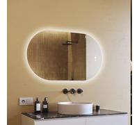 Artforma - Miroir Salle de Bain avec Éclairage et Chauffage - Mirroir LED - Lumineux - 120x70cm - Ovale - avec Interrupteur Tactile, Dimmable 10-100%, Température de Couleur Réglable