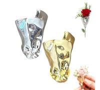 Artful Flower Vase Brooch, Handmade DIY Wearable Flowers Bouquet Clip, Wearable Flower Brooch Pin, Handmade-Inspired Lapel Pin for Holding Fresh or Dried Flowers (C)