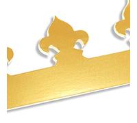 ArtFun 40 Couronnes Empire Or Mat - Pliées 18,5 cm - Lot de Couronnes pour Galettes des Rois