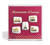 ARTFUN Coffret de FEVES Galette des Rois Porcelaine Monuments d'europe pour Une Epiphanie Premium