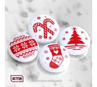 ArtFun Lot de 40 FEVES Nuit de Noël en porcelaine pour galette de l'Epiphanie