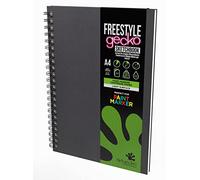 Artgecko Freestyle Carnet de croquis A4 portrait - 60 pages (30 feuilles) 250 g/m² Papier hybride lisse blanc brillant