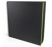 Artgecko Shady Sketchbook 300x300mm carré 80 Pages (40 Feuilles) 200g Black Card sans Acide