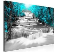 Artgeist - Tableau - Cascade of Thoughts (1 Part) Wide Turquoise 120 x 80 cm NC G