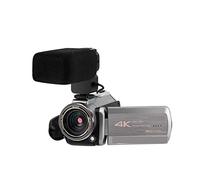 ARTGOS Vlog caméra caméscope 4K Professionnel 64X Zoom numérique IR Vision Nocturne for Le Tournage vidéo de Blogueur Caméscope Multifonctionnel(Color:Bundle A)