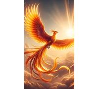 ARTGOTO Diamond Painting Carré Adulte Grand Format,40x70cm Peinture Diamant XXL Phoenix A,Broderie Diamant Painting Kit Complet Adulte,Grande Taille Pour la Décoration