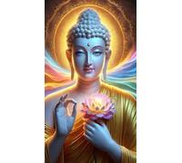 ARTGOTO Diamond Painting Carré Adulte Grand Format,Peinture Diamant XXL 40x70cm Bouddha Zen C,Broderie Diamant Painting Kit Complet Adulte Grand Format,Grande Taille Pour la Décoration