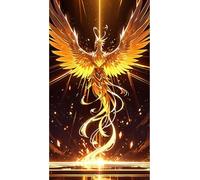 ARTGOTO Diamond Painting Carré Adulte Grand Format,Peinture Diamant XXL 40x70cm Phoenix D,Broderie Diamant Painting Kit Complet Adulte Grand Format,Grande Taille Pour la Décoration