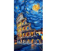 ARTGOTO Peinture par Numero Adulte Grand Format,40x70cm Peinture par Numéro Adulte Abstrait Paysage A,Paint by Numbers for Adults pour Décoration Murale(Sans Cadre)